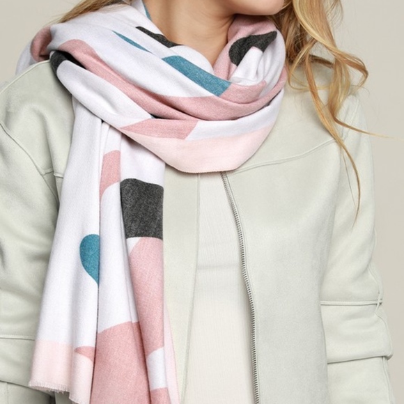 Blush Camo Print Woven Oblong Scarf - Picture 2 of 5